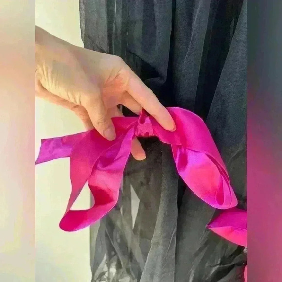 Gothic Spider Web Dress Purple Black Mesh | Halloween Costume Cosplay Emo Grun - Picture 6 of 11